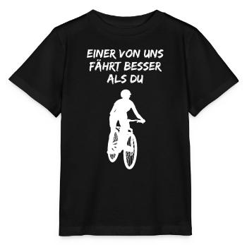 Mountainbike Fahrer Spruch Lustig Geschenk Damen - Stanley/Stella Kinder T-Shirt MINI CREATOR  - Schwarz - Vorne - Mikhail (115cm)