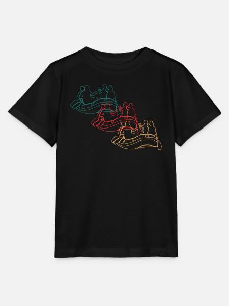 Rafting Wildwasserbootfahren Retro Geschenk - Stanley/Stella Kinder T-Shirt MINI CREATOR - Schwarz