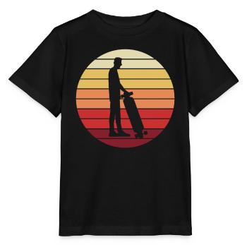 Skater Skateboard Fahrer Skateboardfahrer Retro - Stanley/Stella Kinder T-Shirt MINI CREATOR  - Schwarz - Vorne - Mikhail (115cm)
