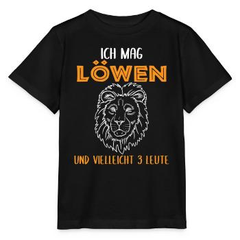Löwen & 3 Leute – Mein Rudel - Stanley/Stella Kinder T-Shirt MINI CREATOR  - Schwarz - Vorne - Mikhail (115cm)