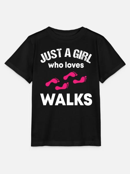 Einfache Spaziergang-Liebhaberin Geschenk - Stanley/Stella Kinder T-Shirt MINI CREATOR - Schwarz