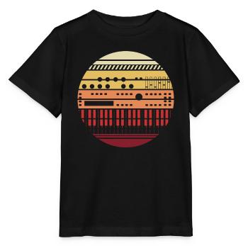 Retro Synthesizer Musik Design - Stanley/Stella Kinder T-Shirt MINI CREATOR  - Schwarz - Vorne - Mikhail (115cm)