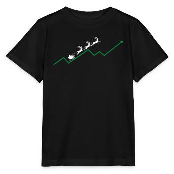 Festive Upward Sleigh Christmas Magic - Stanley/Stella MINI CREATOR Kids’ T-Shirt - black - Front - Mikhail (115cm)