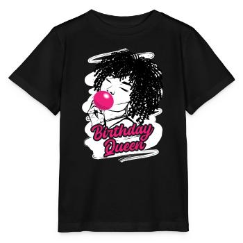 Diva d’anniversaire coquine célébrant - T-shirt bio MINI CREATOR Stanley/Stella Enfant - noir - Devant - Mikhail (115cm)