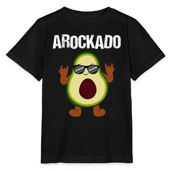 Rocking Avocat Cool Musique Aimant - T-shirt bio MINI CREATOR Stanley/Stella Enfant - noir - Devant - Mikhail (115cm)