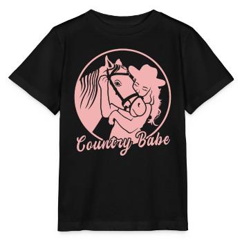 Lovingly embraced - Western & Horse - Stanley/Stella MINI CREATOR Kids’ T-Shirt - black - Front - Mikhail (115cm)