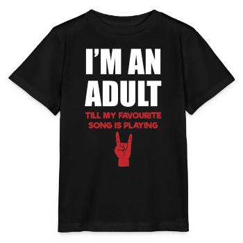 Jusqu’à ce que ma chanson joue Rockerhand - T-shirt bio MINI CREATOR Stanley/Stella Enfant - noir - Devant - Mikhail (115cm)