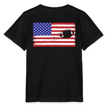 Patriotischer Football-Fanfieber - Stanley/Stella Kinder T-Shirt MINI CREATOR  - Schwarz - Vorne - Mikhail (115cm)