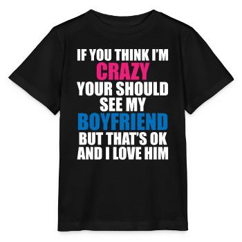 Verrückter Freund - Humorvolles Motiv - Stanley/Stella Kinder T-Shirt MINI CREATOR  - Schwarz - Vorne - Mikhail (115cm)