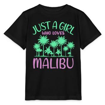 Malibu Palmentraum Mädchen Paradies - Stanley/Stella Kinder T-Shirt MINI CREATOR  - Schwarz - Vorne - Mikhail (115cm)