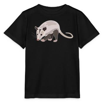 Charmantes Opossum Naturfreund Stil - Stanley/Stella Kinder T-Shirt MINI CREATOR  - Schwarz - Vorne - Mikhail (115cm)
