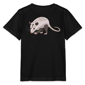 Charmantes Opossum Naturfreund Stil - Stanley/Stella Kinder T-Shirt MINI CREATOR  - Schwarz - Vorne - Mikhail (115cm)