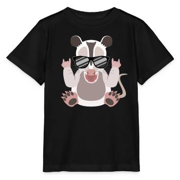Rocking opossum Pure joie de vivre - T-shirt bio MINI CREATOR Stanley/Stella Enfant - noir - Devant - Mikhail (115cm)