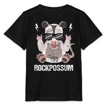 Opossum Rock Coolness pur - Stanley/Stella Kinder T-Shirt MINI CREATOR  - Schwarz - Vorne - Mikhail (115cm)