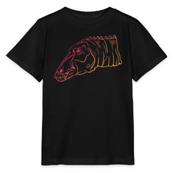 Cadeau d’Art de géométrie Dino néon - T-shirt bio MINI CREATOR Stanley/Stella Enfant - noir - Devant - Mikhail (115cm)