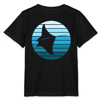 Mantarochen Eleganz im Ozean - Stanley/Stella Kinder T-Shirt MINI CREATOR  - Schwarz - Vorne - Mikhail (115cm)