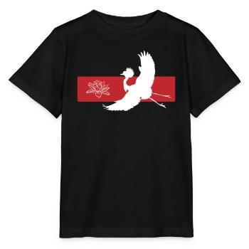 Grue et Lotus Harmony Symbolisme - T-shirt bio MINI CREATOR Stanley/Stella Enfant - noir - Devant - Mikhail (115cm)