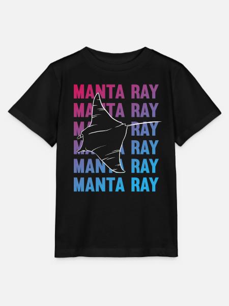 Eleganter Manta Ray Ozeanliebhaber - Stanley/Stella Kinder T-Shirt MINI CREATOR  - Schwarz