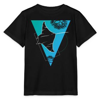 Manta Ray Korallenriff Abenteuer - Stanley/Stella Kinder T-Shirt MINI CREATOR  - Schwarz - Vorne - Mikhail (115cm)