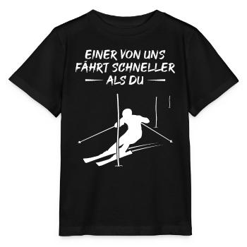 Schneller Slalom-Champion Geschenk - Stanley/Stella Kinder T-Shirt MINI CREATOR  - Schwarz - Vorne - Mikhail (115cm)