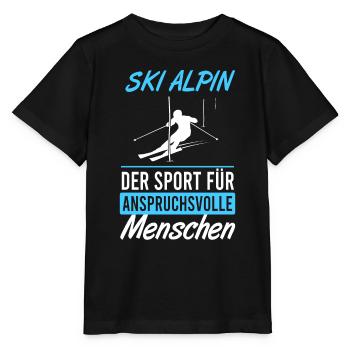 Elite Alpine Skiing Style Gift - Stanley/Stella MINI CREATOR Kids’ T-Shirt - black - Front - Mikhail (115cm)
