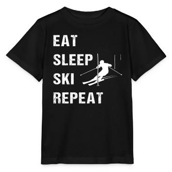 Ski Slalom Life Cycle - Stanley/Stella MINI CREATOR Kids’ T-Shirt - black - Front - Mikhail (115cm)