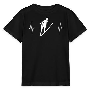 Pulsschlag der Skispringer - Stanley/Stella Kinder T-Shirt MINI CREATOR  - Schwarz - Vorne - Mikhail (115cm)