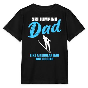 Skisprung Papa: Coolness pur - Stanley/Stella Kinder T-Shirt MINI CREATOR  - Schwarz - Vorne - Mikhail (115cm)