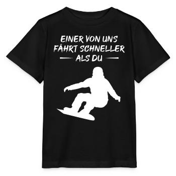 Fast Boarder - Gift - Stanley/Stella MINI CREATOR Kids’ T-Shirt - black - Front - Mikhail (115cm)