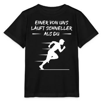 Schneller Sprinter Herausforderung - Stanley/Stella Kinder T-Shirt MINI CREATOR  - Schwarz - Vorne - Mikhail (115cm)