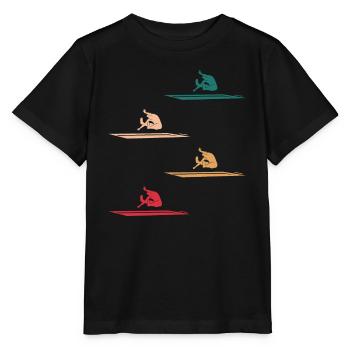 Weitsprung Athletik Dynamik Geschenk - Stanley/Stella Kinder T-Shirt MINI CREATOR  - Schwarz - Vorne - Mikhail (115cm)