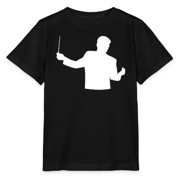 L’éloquence du chef d’orchestre - Cadeau pour les maestros - T-shirt bio MINI CREATOR Stanley/Stella Enfant - noir - Devant - Mikhail (115cm)