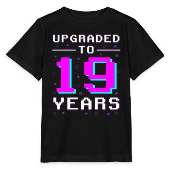 Gamer Année 19 : Maître du jeu rétro - T-shirt bio MINI CREATOR Stanley/Stella Enfant - noir - Devant - Mikhail (115cm)