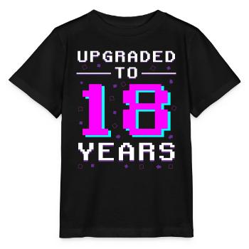 Joueur adulte : Rétro niveau 18 - T-shirt bio MINI CREATOR Stanley/Stella Enfant - noir - Devant - Mikhail (115cm)