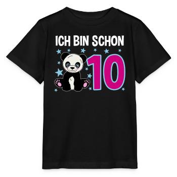 Ten Years – Panda Jubilation - Stanley/Stella MINI CREATOR Kids’ T-Shirt - black - Front - Mikhail (115cm)