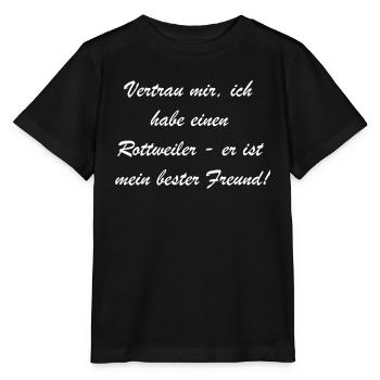 Cadeau Rotti familier - T-shirt bio MINI CREATOR Stanley/Stella Enfant - noir - Devant - Mikhail (115cm)