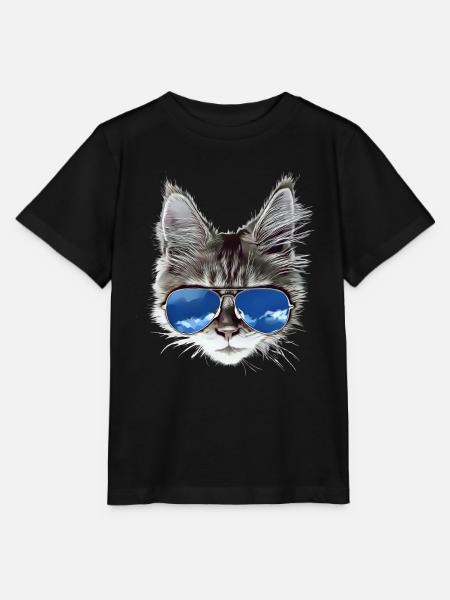 cool cat - Stanley/Stella Kinder T-Shirt MINI CREATOR - Schwarz