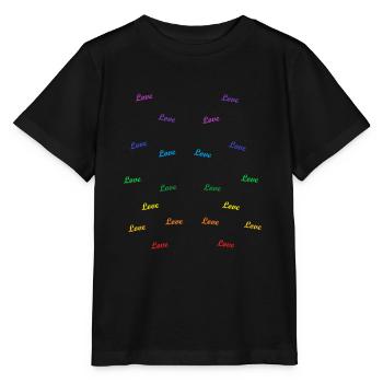 Love Rainbow Colors - Stanley/Stella MINI CREATOR Kids’ T-Shirt - black - Front - Mikhail (115cm)