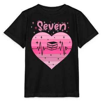 7. Geburtstag Lesen Bücher Buch Mädchen Tochter - Stanley/Stella Kinder T-Shirt MINI CREATOR  - Schwarz - Vorne - Mikhail (115cm)
