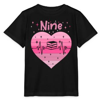 9. Geburtstag Lesen Bücher Buch Mädchen Tochter - Stanley/Stella Kinder T-Shirt MINI CREATOR  - Schwarz - Vorne - Mikhail (115cm)