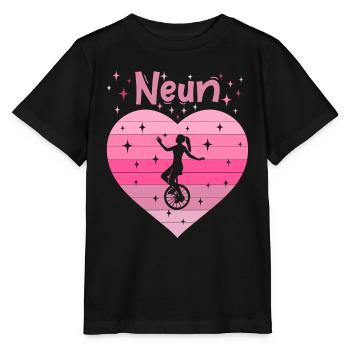 9. Geburtstag Einrad fahren Mädchen Tochter - Stanley/Stella Kinder T-Shirt MINI CREATOR  - Schwarz - Vorne - Mikhail (115cm)