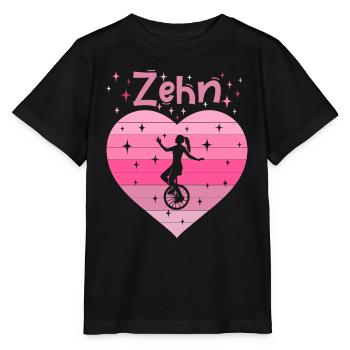 10. Geburtstag Einrad fahren Mädchen Tochter - Stanley/Stella Kinder T-Shirt MINI CREATOR  - Schwarz - Vorne - Mikhail (115cm)