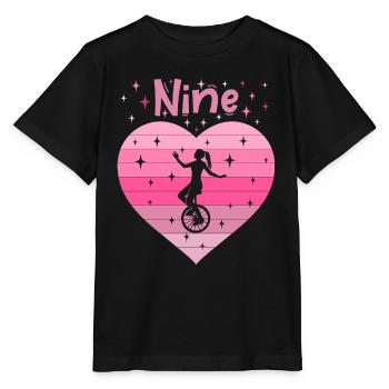 9. Geburtstag Einrad fahren Mädchen Tochter - Stanley/Stella Kinder T-Shirt MINI CREATOR  - Schwarz - Vorne - Mikhail (115cm)