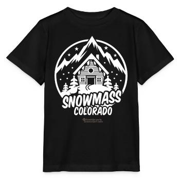Station de ski de Snowmass Colorado - T-shirt bio MINI CREATOR Stanley/Stella Enfant - noir - Devant - Mikhail (115cm)