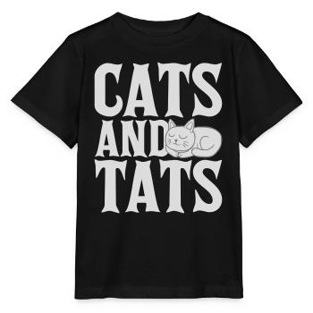 cats and tats Zitat - Stanley/Stella Kinder T-Shirt MINI CREATOR  - Schwarz - Vorne - Mikhail (115cm)