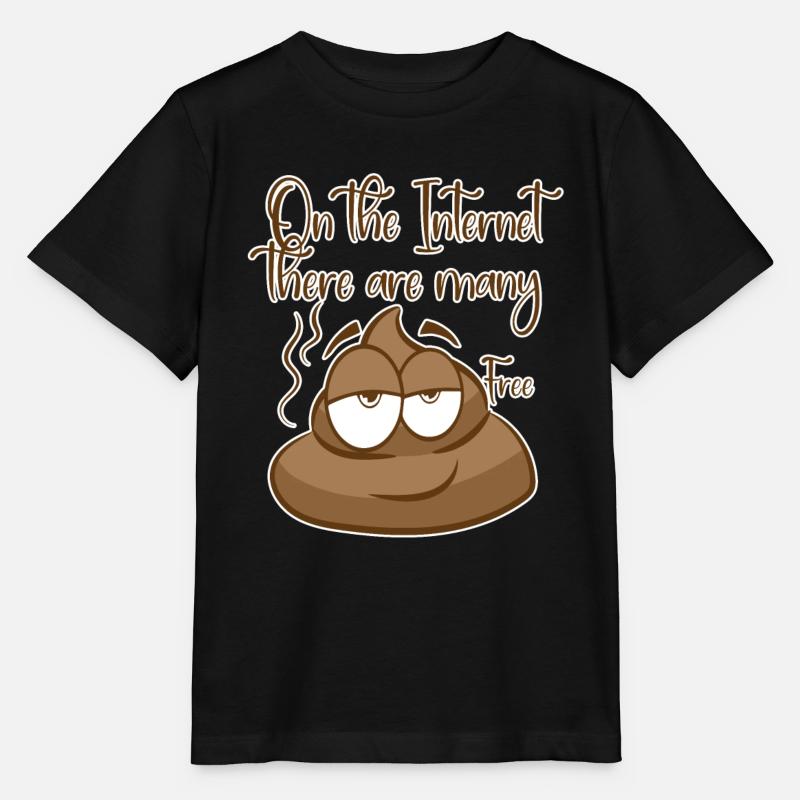 Sur Internet, il y a beaucoup de caca gratuit - T-shirt bio MINI CREATOR Stanley/Stella Enfant - noir