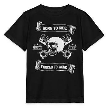 Born To Ride MC Skull Piston Design - Stanley/Stella MINI CREATOR Kids’ T-Shirt - black - Front - Mikhail (115cm)
