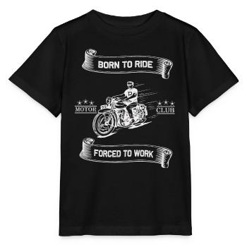 Born To Ride MC Motorrad Design - Stanley/Stella Kinder T-Shirt MINI CREATOR  - Schwarz - Vorne - Mikhail (115cm)