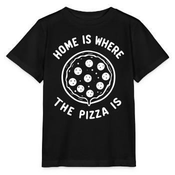 Home is Where the Pizza is - Stanley/Stella MINI CREATOR Kids’ T-Shirt - black - Front - Mikhail (115cm)