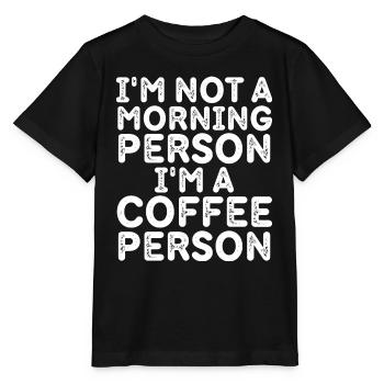 Je ne suis pas du matin - T-shirt bio MINI CREATOR Stanley/Stella Enfant - noir - Devant - Mikhail (115cm)